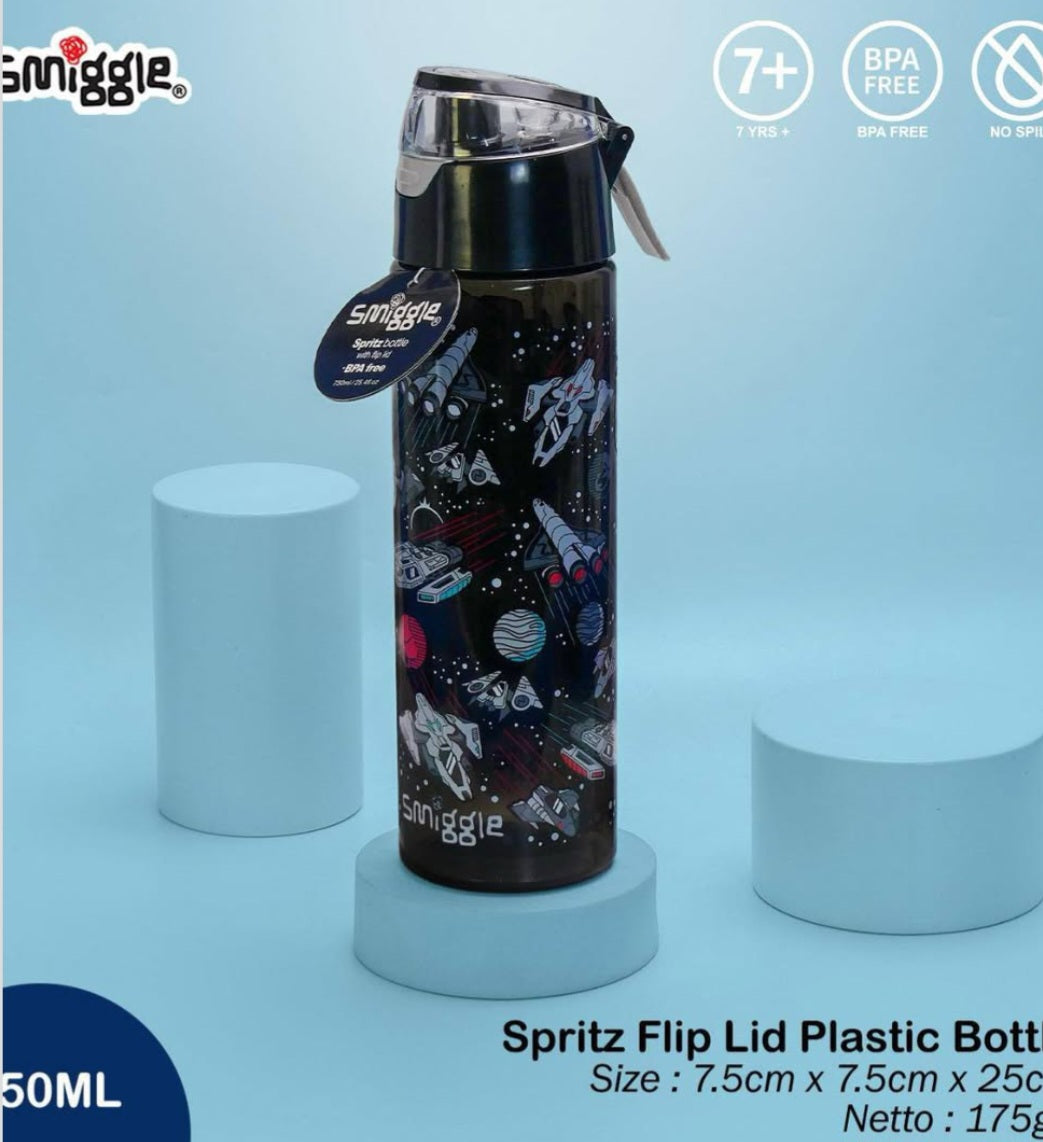Smiggle Water Bottle - Black Space | 650ml