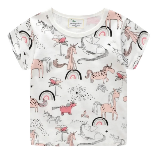 Cotton Unicorn T-shirt. For 2-7y