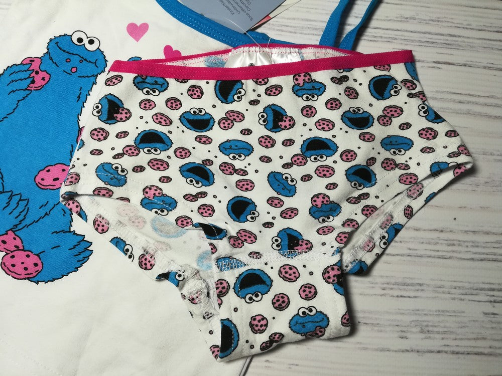 Cotton Underwear set Shirt And Panty Cookies Size 1-2y