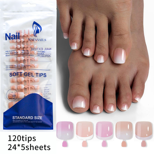 Nails Square French 120 Tips For Women