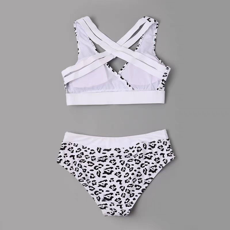 Swimwear For Women Leopard Design Set Of 2 Pcs Size S