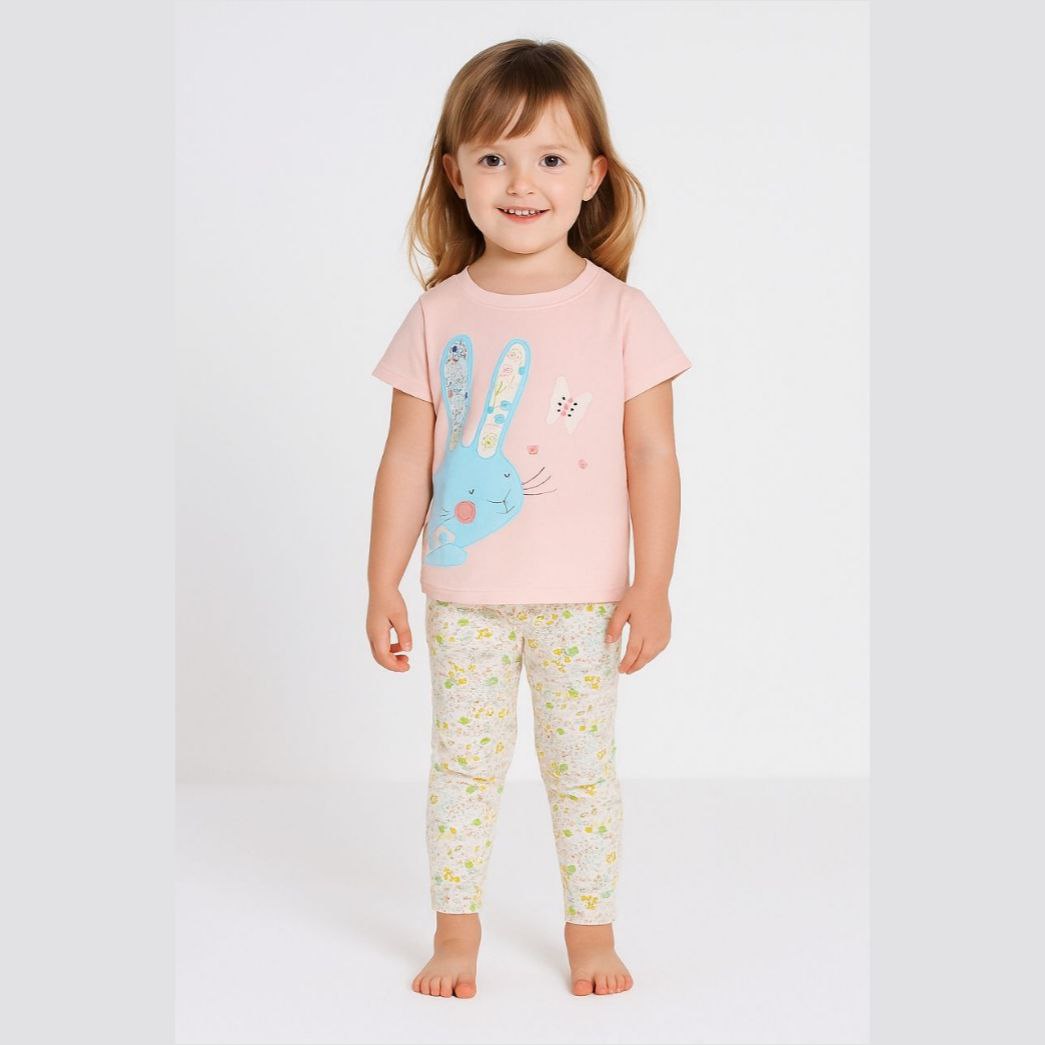Girls Cotton Rabbit – Soft Summer Outfit (4–7Y)