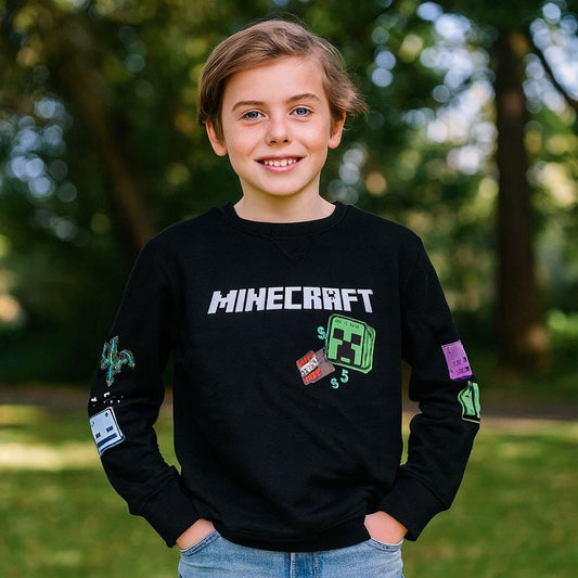 Sweatshirt With Fleece Primark Minecraft Design Size 9-15y