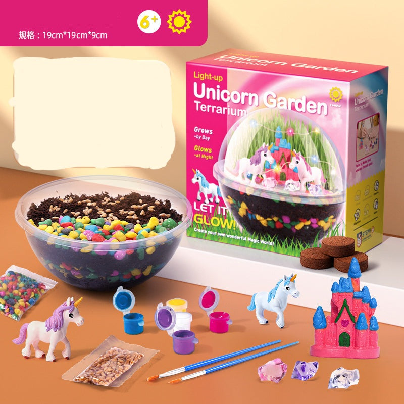 Terrarium Kit Dinosaur/Unicorn Design For Kids