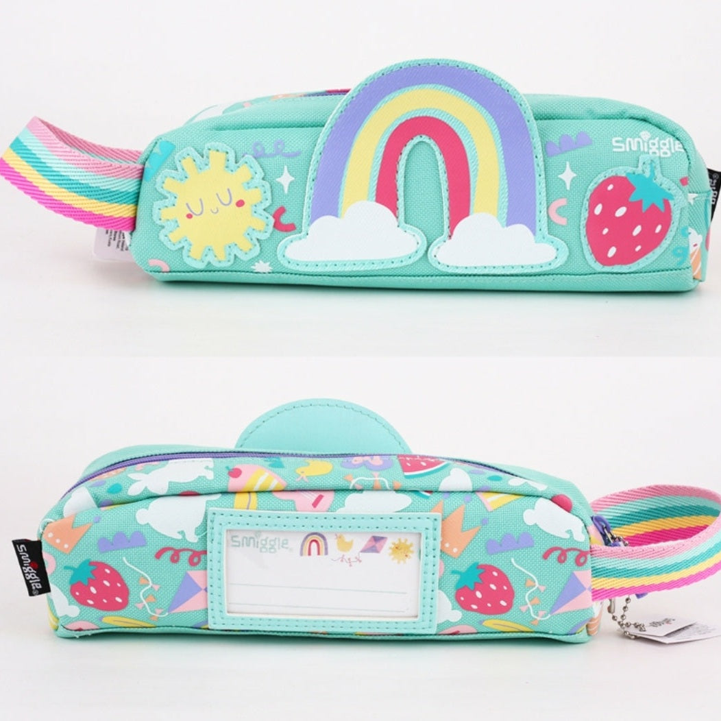 Smiggle Topsy Teeny Tiny Pencil Case | Rainbow Print