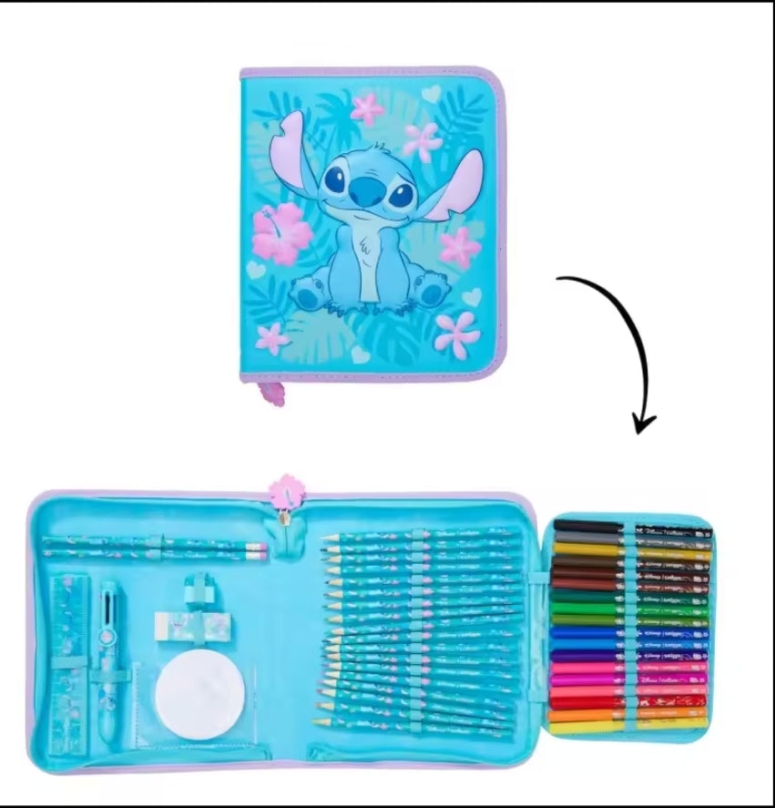 Smiggle Stationery Kit Zip It Pencil Case Stitch Design9