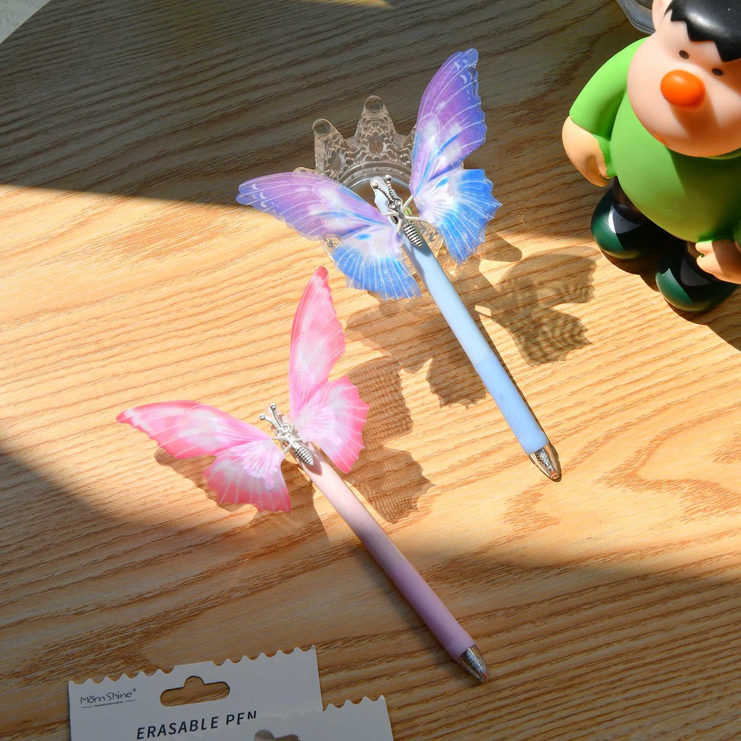 Butterfly Click Gel Pen Erasable Pen Crystal Blue 0.5mm