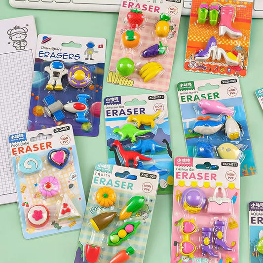 Mini Eraser Pack For Girl/Boy Random Design
