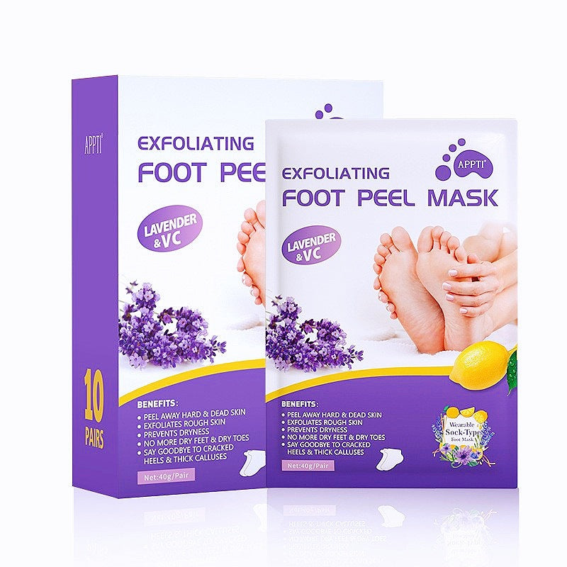 Foot Peel Mask for Dead Skin Lavender 1pc
