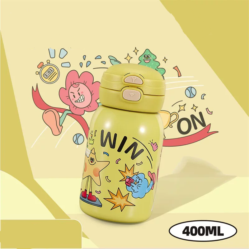 Water Bottle Stainless Steel 400ml 17cm