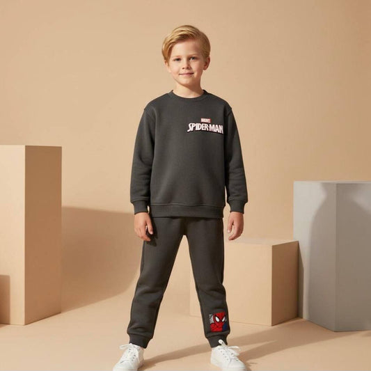 Grey Spiderman Outfit Cotton 100% 2-8y