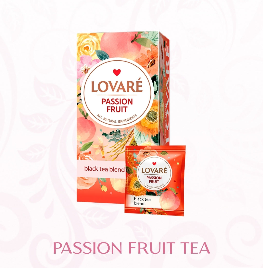 Lovare Tea in Sachets Made in Ukraine Many Flavors 24pcs Tea Box