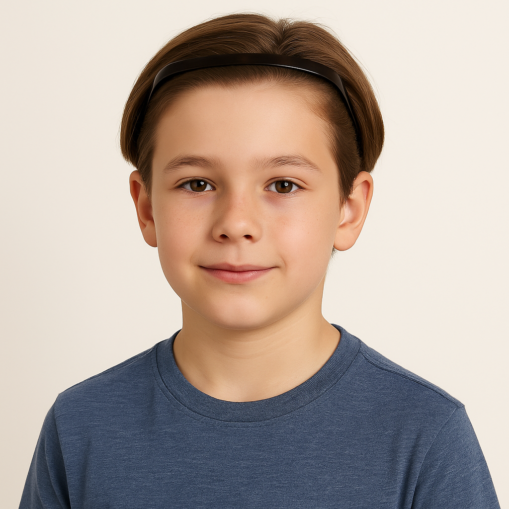 Square Headbands For Hair Deep Brown Color For Girls and Boys