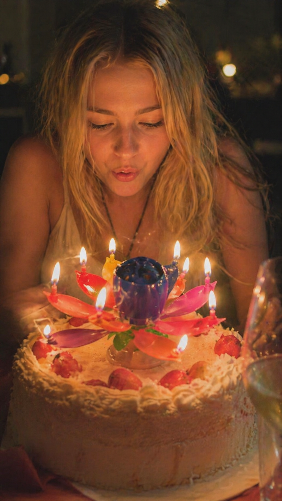 Musical Lotus Birthday Candle – Blooming Flower Cake Candle