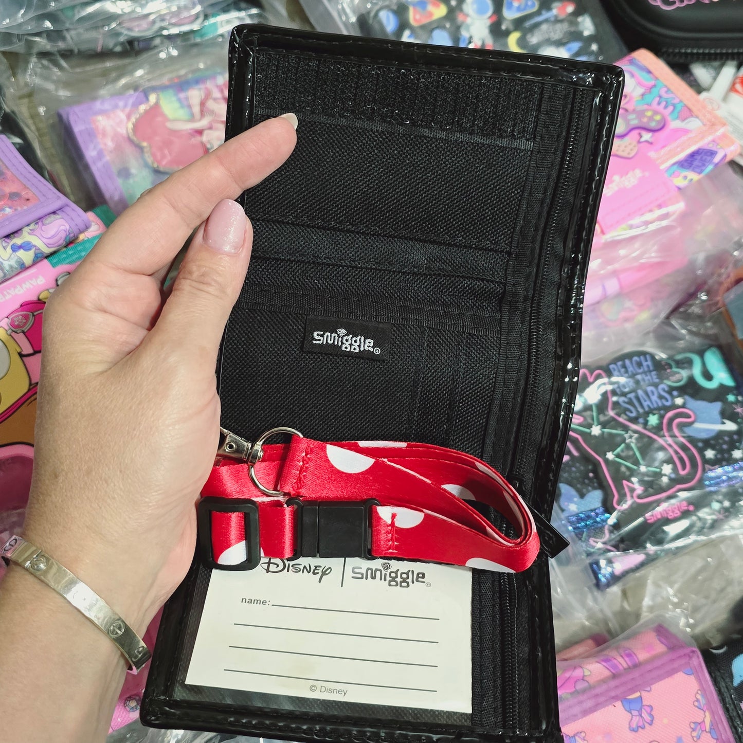 Smiggle Minnie Mouse Wallet Lanyard