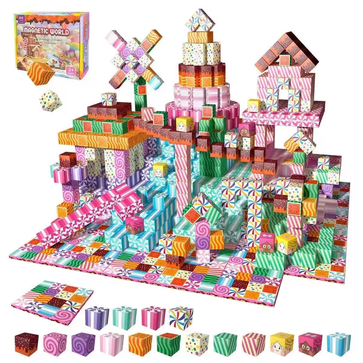 Magnetic Building Cubes Set – 100 Pieces | Ages 3+