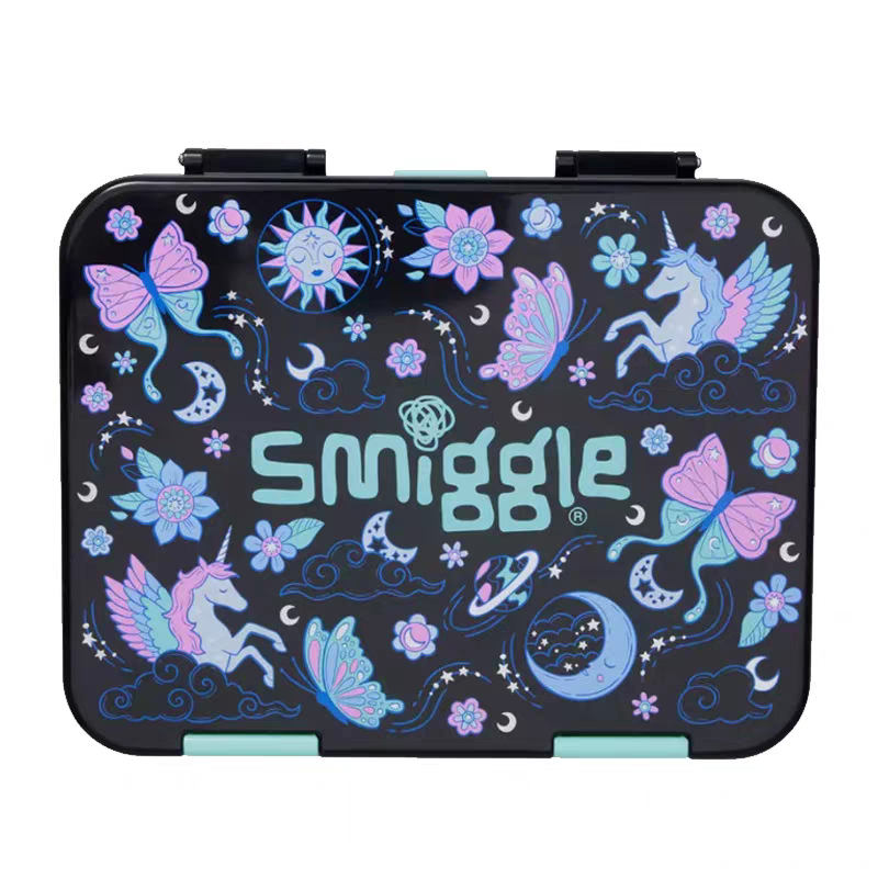 Smiggle Lunch Box Unicorn&Butterfly Design 21x15x4.5