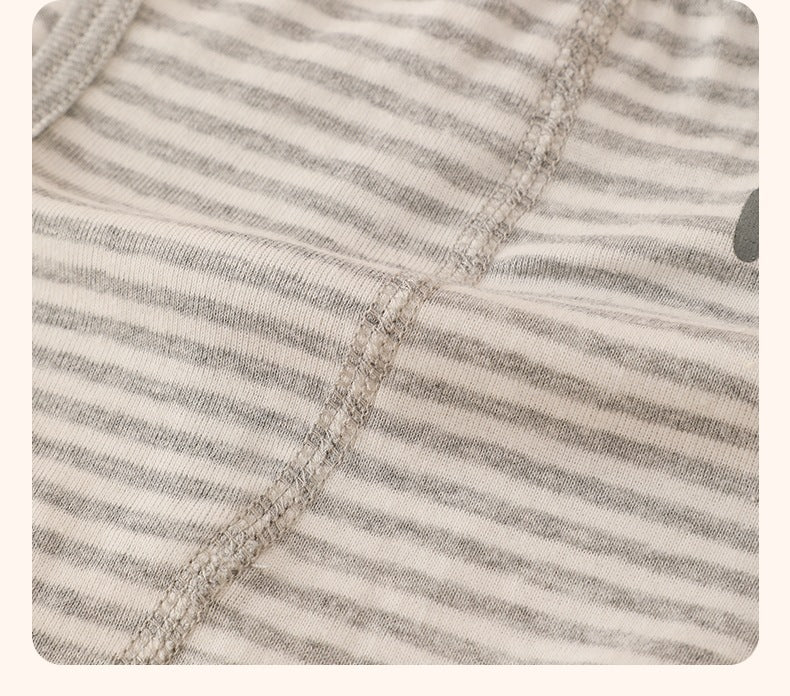 Boys Cotton Boxer Shorts (2pcs) - Grey Line | 1-2y