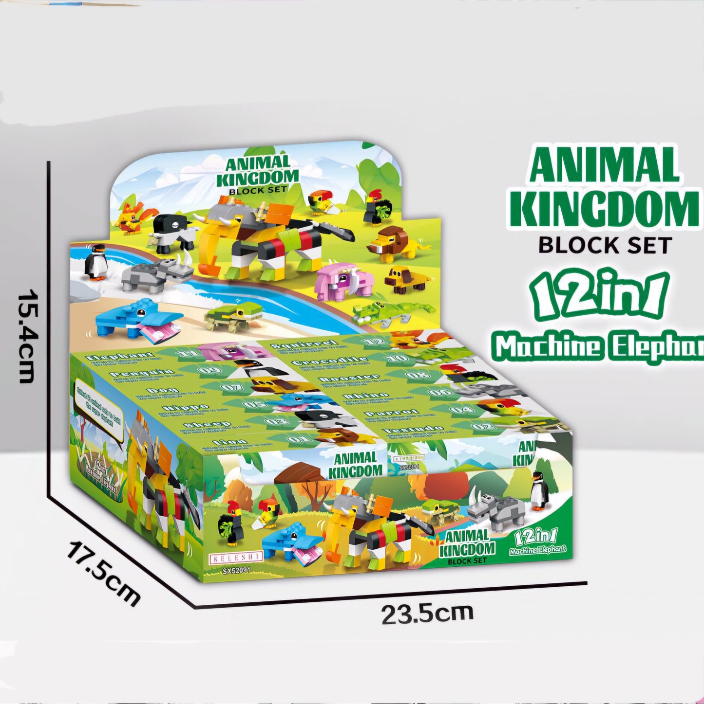 Building Blocks Animals 12in1-3D Puzzle,Logic&Tricky Games