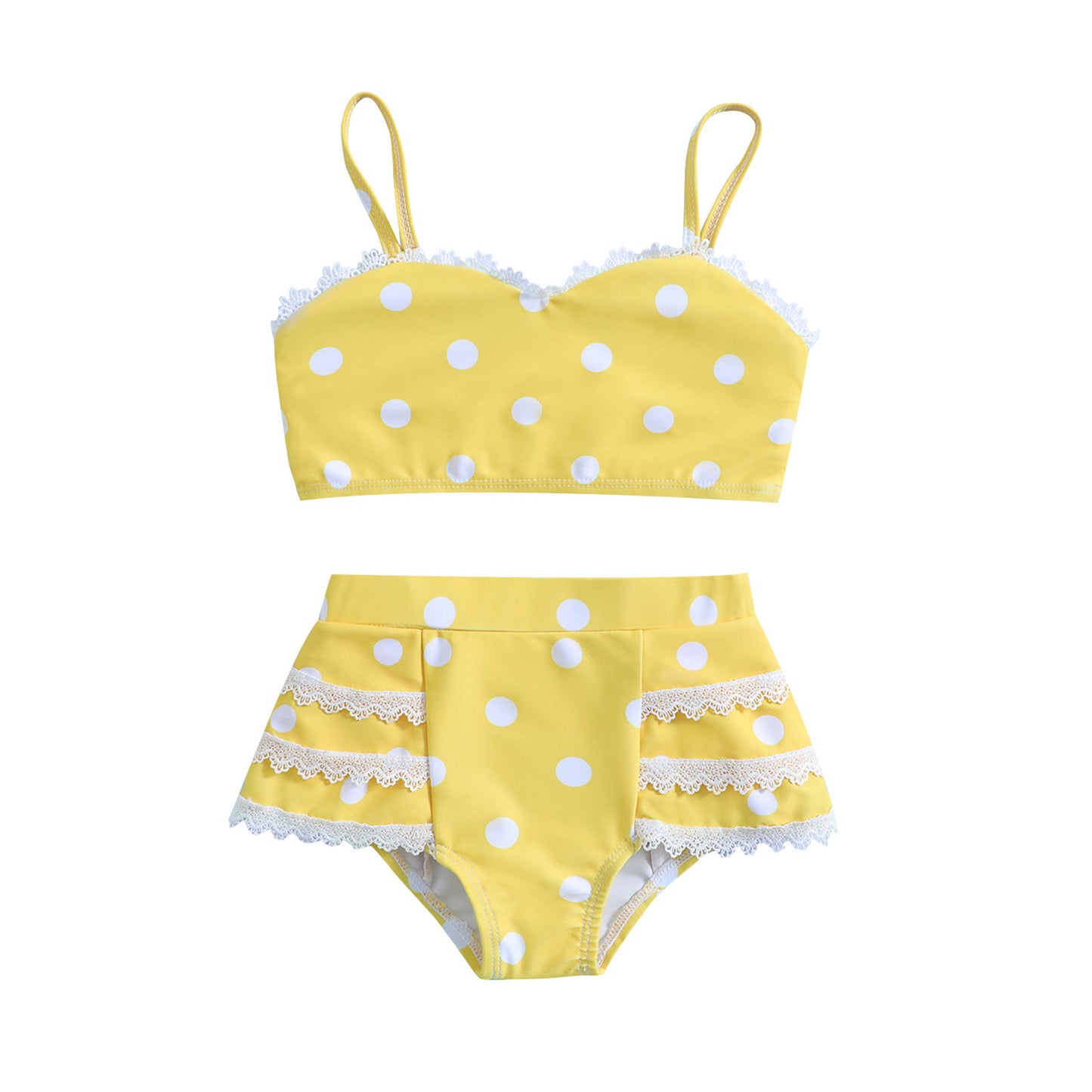 Swimwear For Kids Dots Design Set Of 2 Pcs Size 1-7y