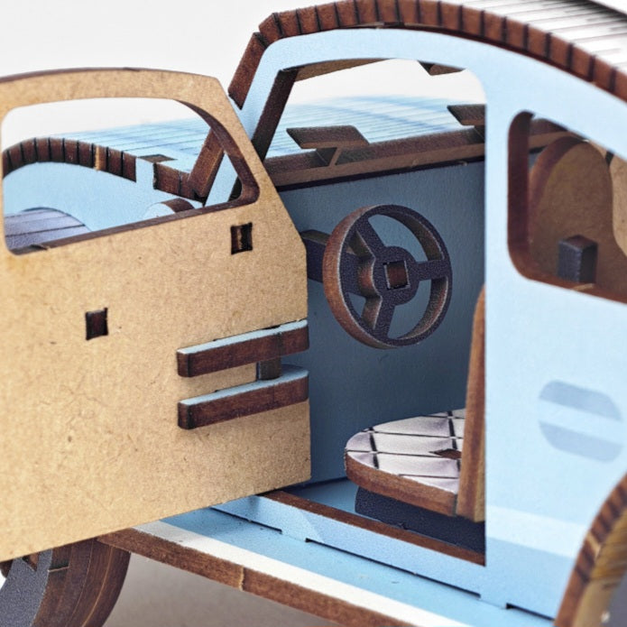 DIY Wooden Vintage Beetle Car 3D Puzzle | 14+