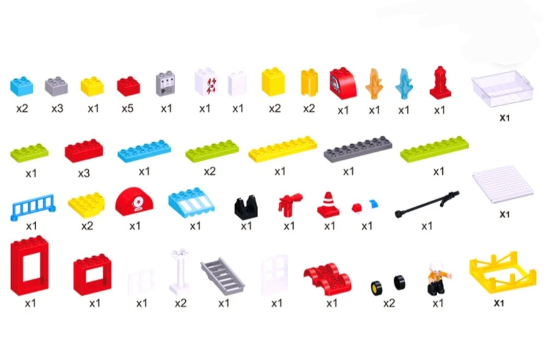 Blocks Creative Fire Station Building Set – 53 Pieces