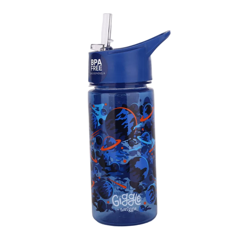 Smiggle Water Bottle - Blue Space Planets | 440ml