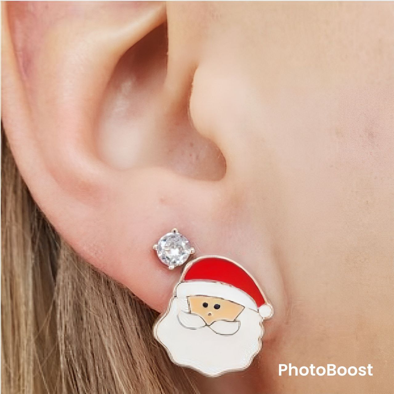 Earrings Santa Design Christmas Season