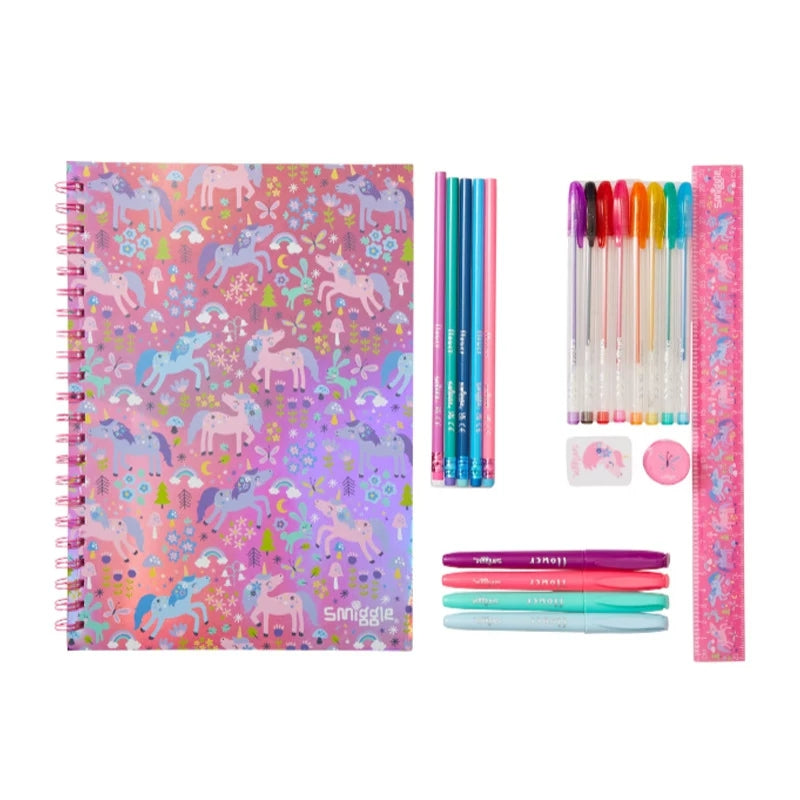 Smiggle Stationery Kit A4 Unicorn Design