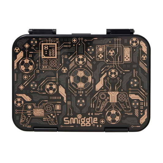 Smiggle Football Design Lunch Box 21x15x4.5