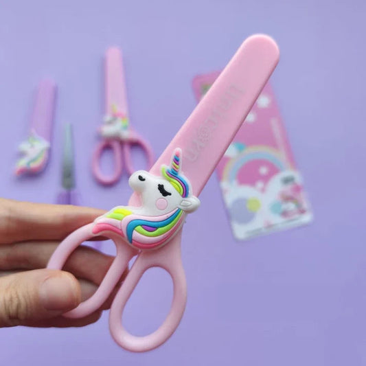 Mini Scissors With Protective Cover Unicorn Design