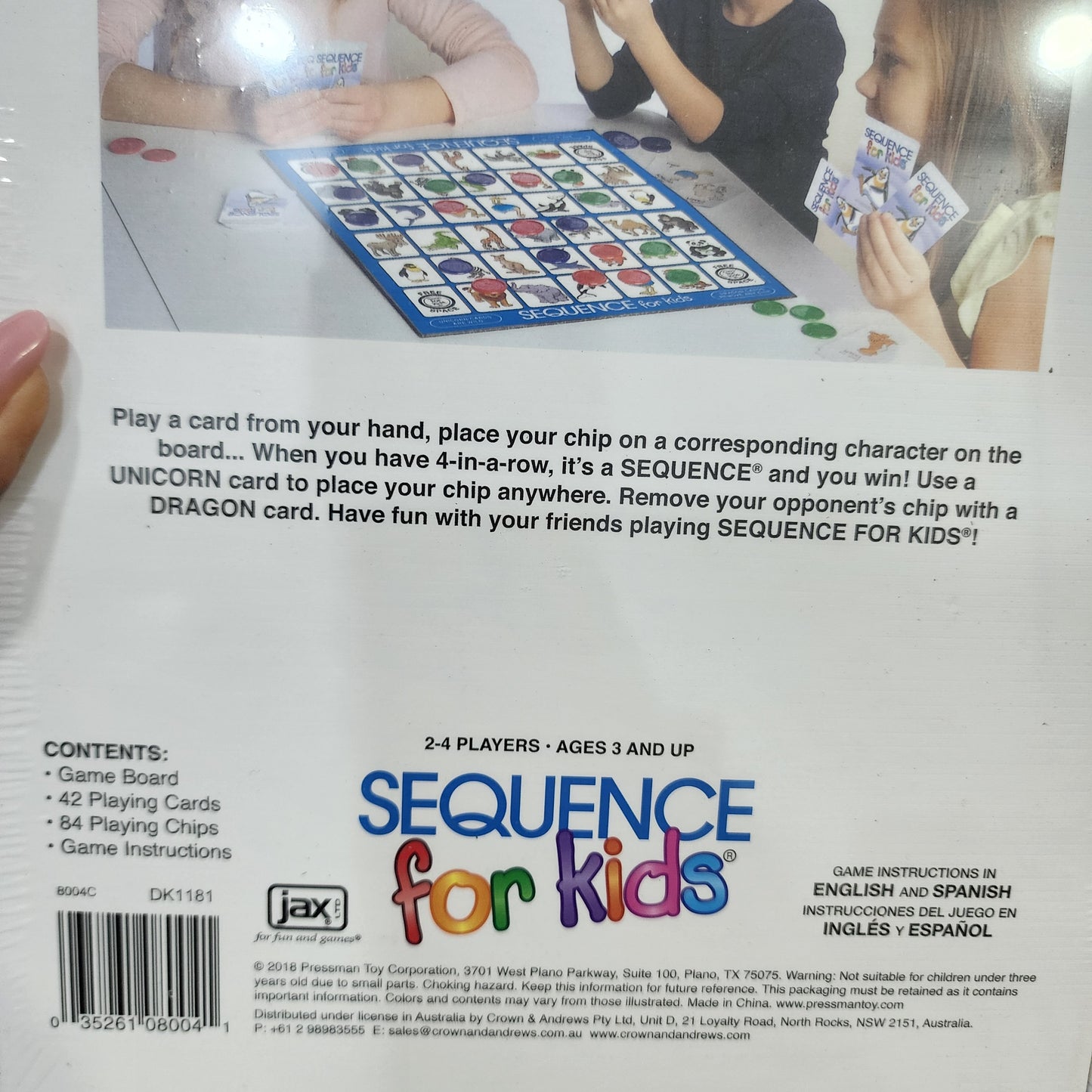 Sequence Fun And Easy Foldable Board Card Game Suitable For 2-4 Players | 3+