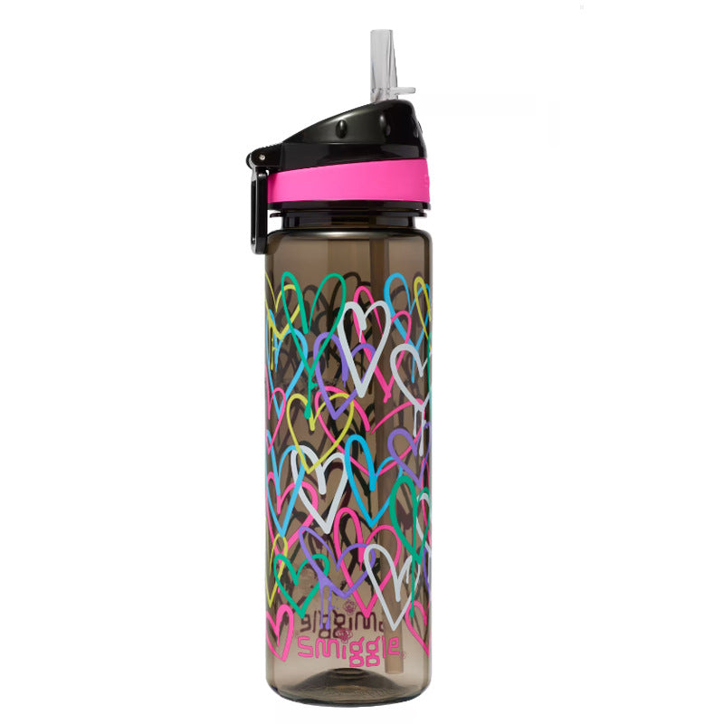 Smiggle Heart Design Set 3pcs Backpack 42cm Lunch Box Bottle