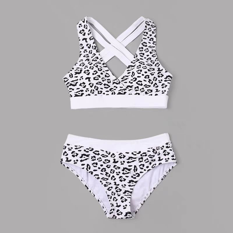 Swimwear For Women Leopard Design Set Of 2 Pcs Size S