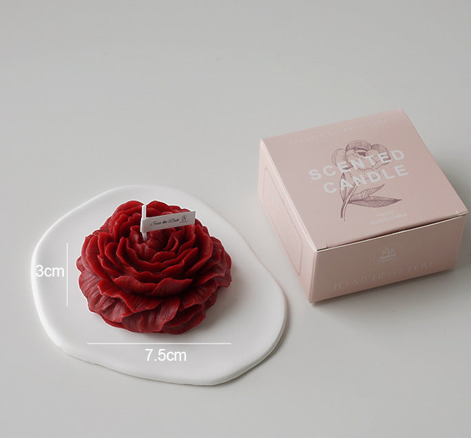 Peony Flower Candle | Pink or Red Decorative Candle