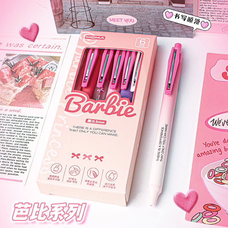 Barbie pen Black Head Pack Of 6 Pcs