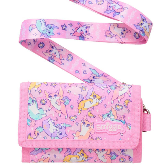 Smiggle Cat With Wings Wallet Lanyard