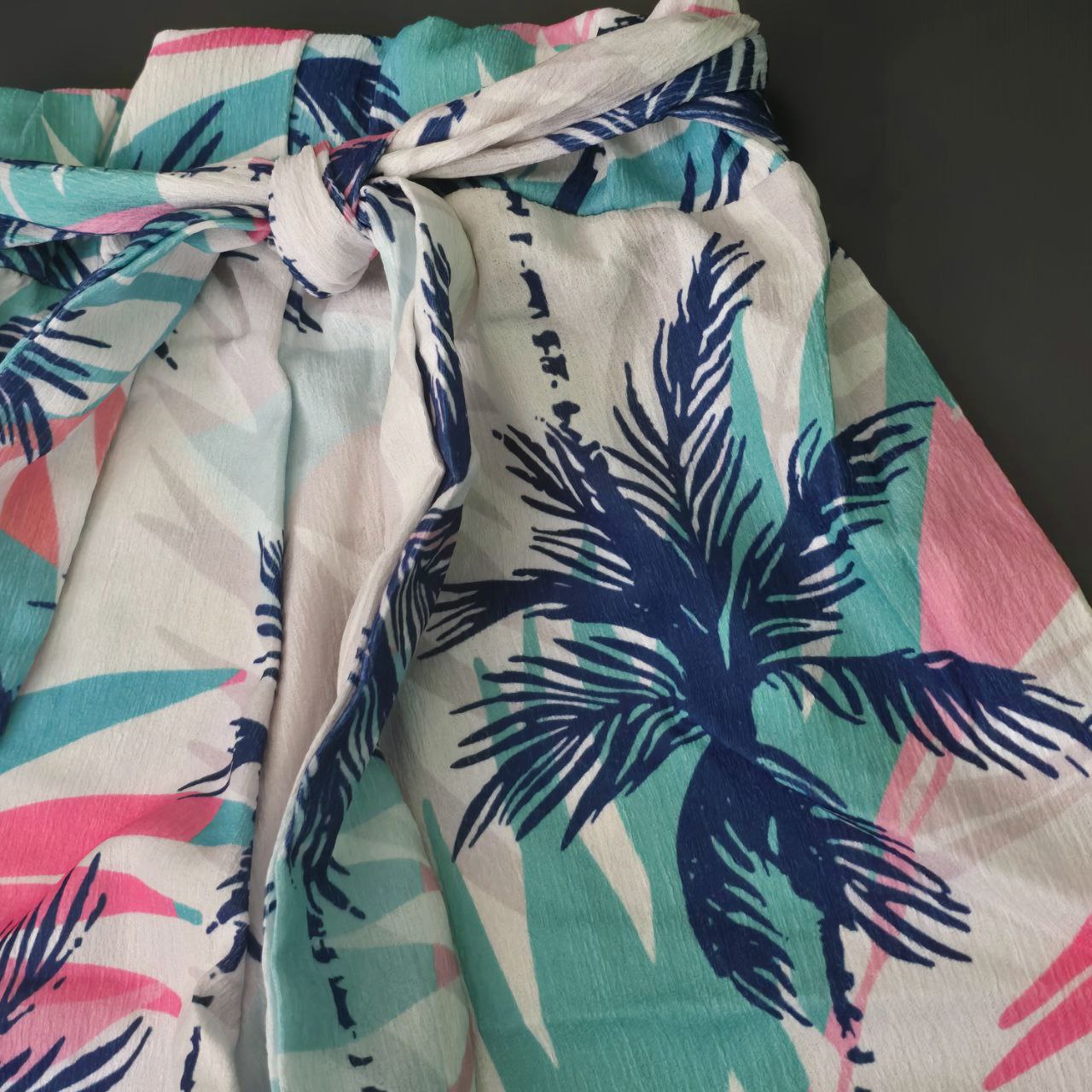 .Outfit For Girls Palm Trees Design Set Of 2 Pcs Crop&Pant Size 4-12y