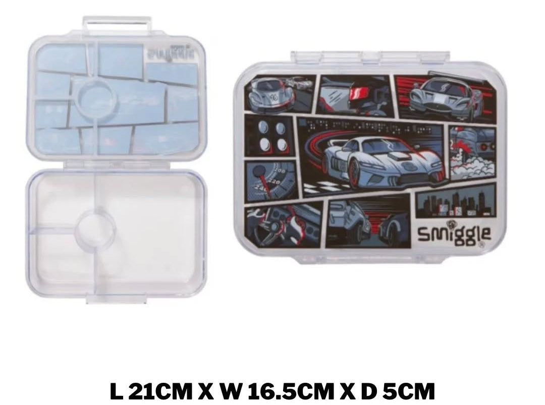 Smiggle Car Design Lunch Box 21x17x6cm