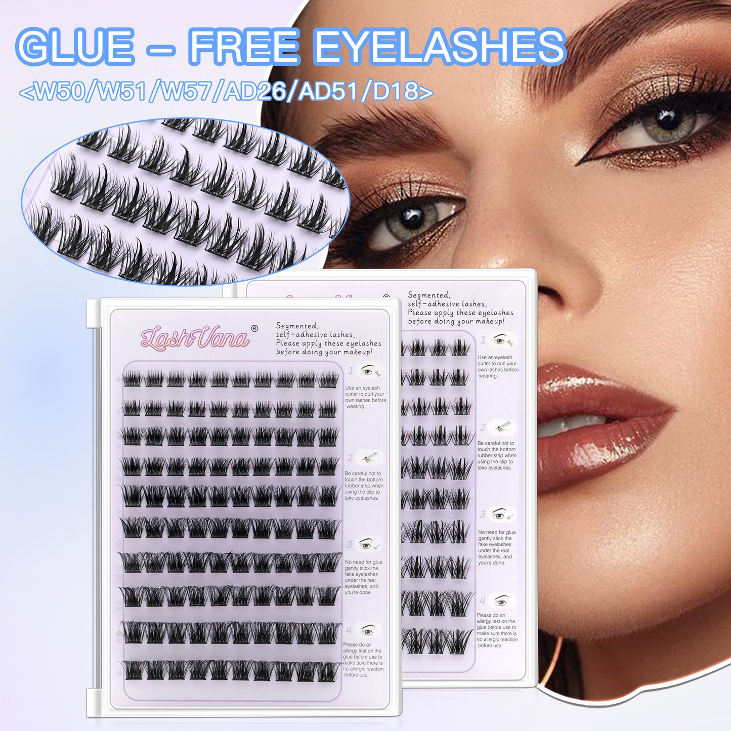 Lash Vana Segmented Self-adhesive Lashes W50-W51