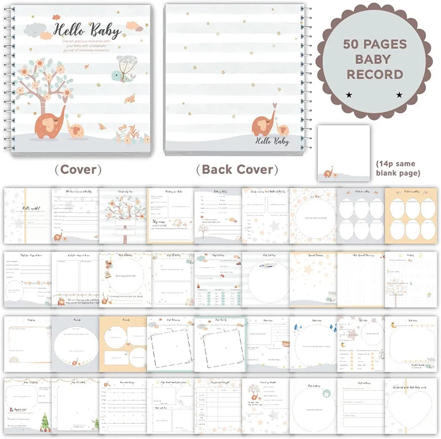 Customized Baby Journal, Baby Photo Album, Milestone Book