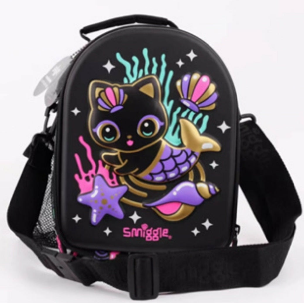 Large Black Cat Smiggle Bag Lunch Bag