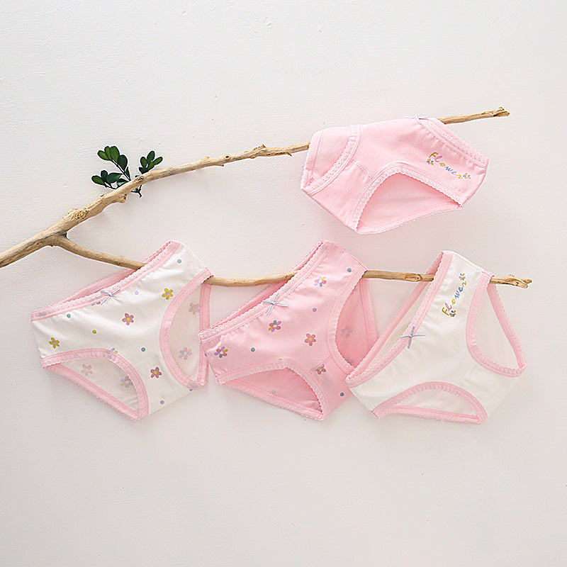 Toddler Baby Girls Cotton Underwear Boxer Briefs 3-12y Kids Panties Pink