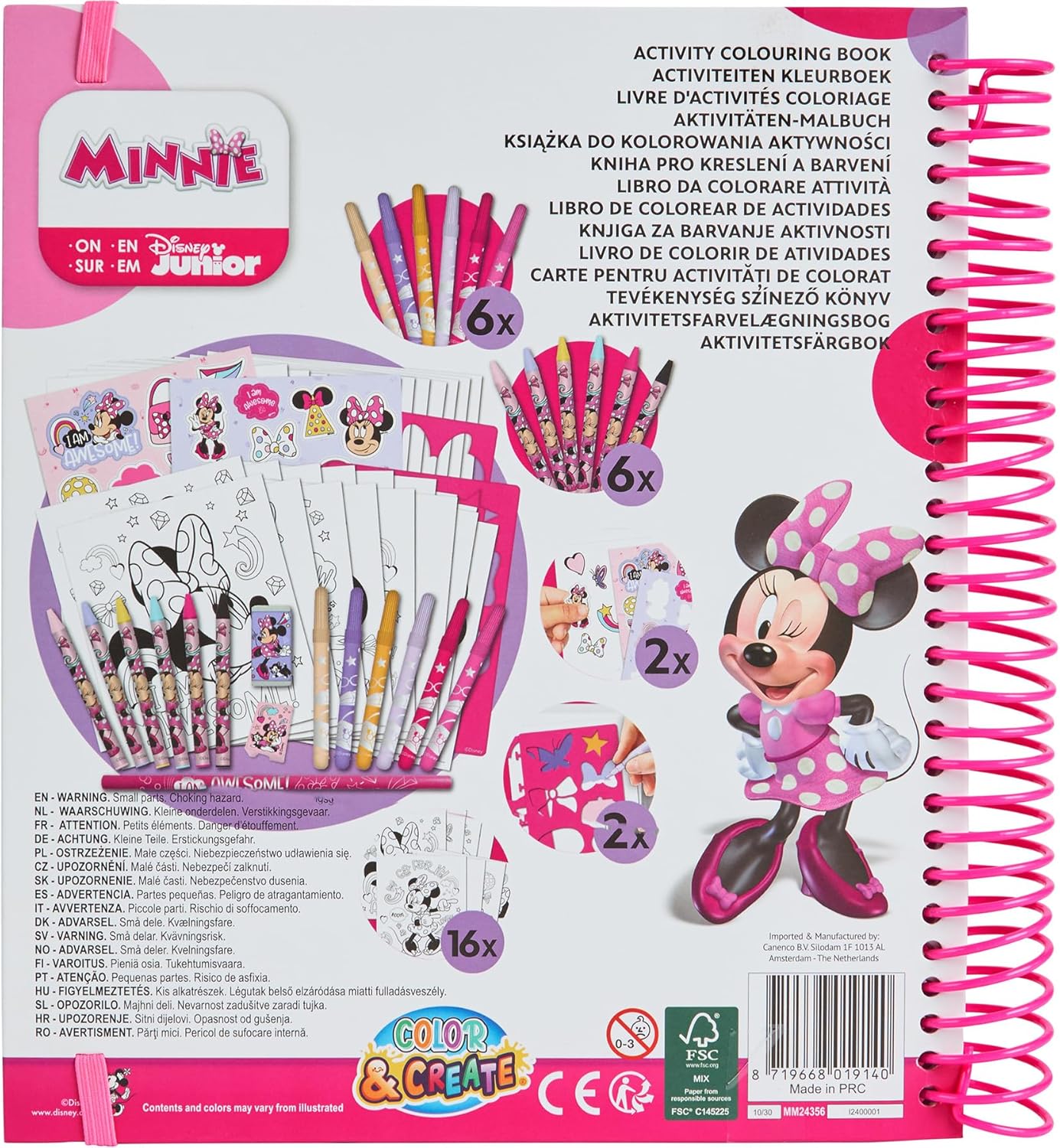 Disney Minnie Mouse Kit Drawing And Colouring Book