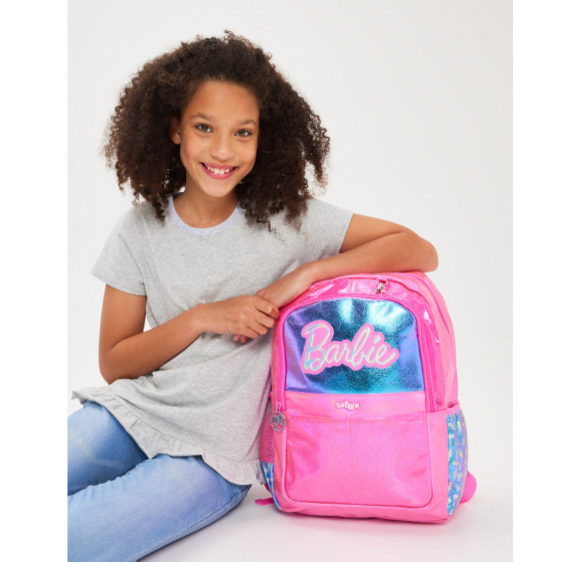 Smiggle Barbie Design 5Pcs Set Backpack 38cm Lunch Box Lunch Bag Case Bottle