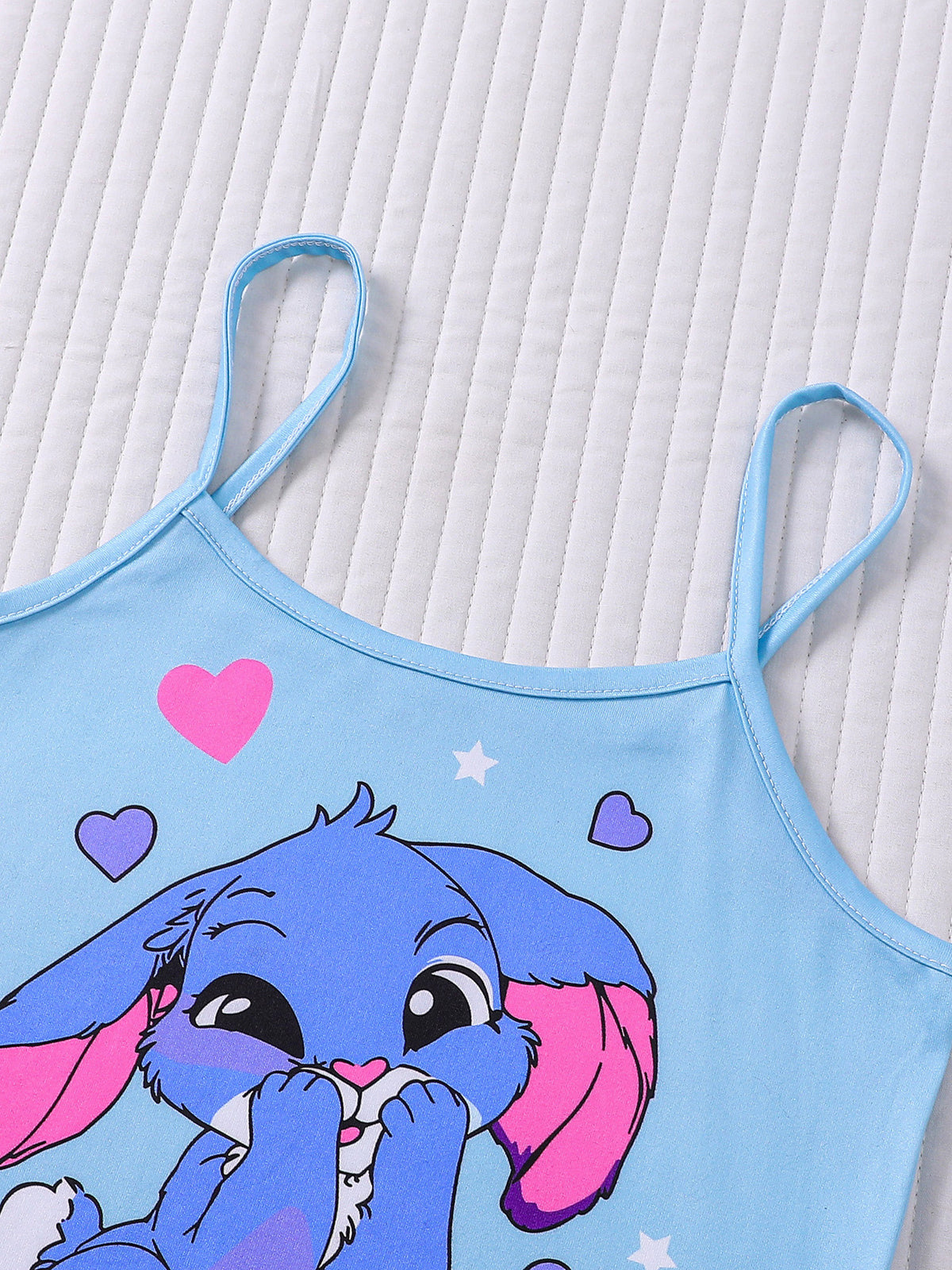 Girls’ Cute Cartoon Crop Top Pajama Set | 8Y