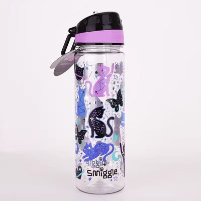 Smiggle Cat Design Water Bottle 650 ml 24cm