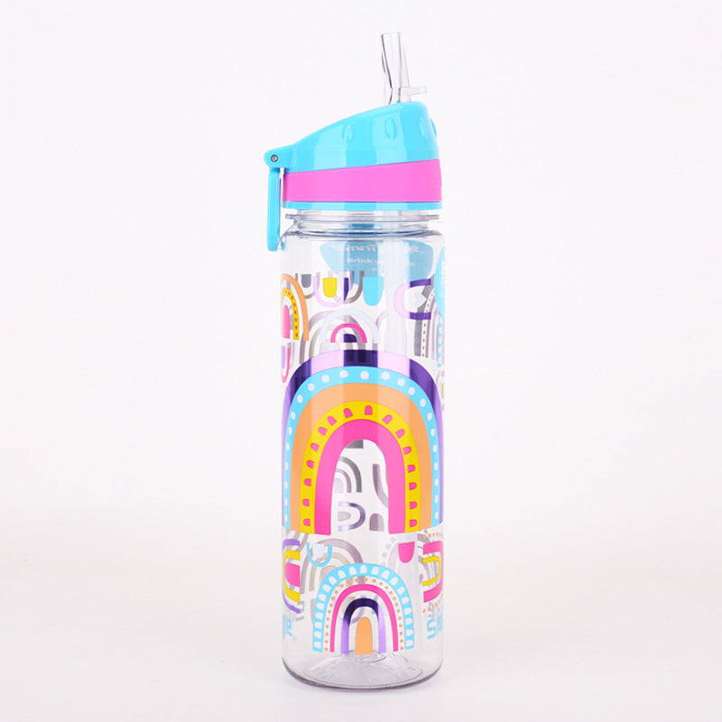 Smiggle Rainbow Desigh Water Bottle 650 ml 24cm