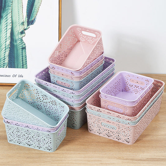 Plastic Storage Box Desk  Fashion Multifunctional Storage Basket in 2 sizes