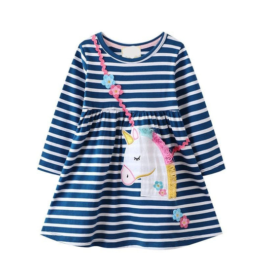 Cotton 100% Dress Unicorn Design